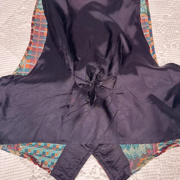 Vintage Lisa Jane Floral Tapestry Vest Size Medium New York Artsy - Picture 6 of 6